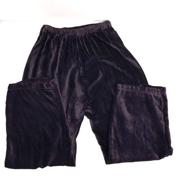 VTG CP Shades San Francisco Crushed Velvet Pants Logenlook Elastic Waist Sz S -M - Picture 5 of 16